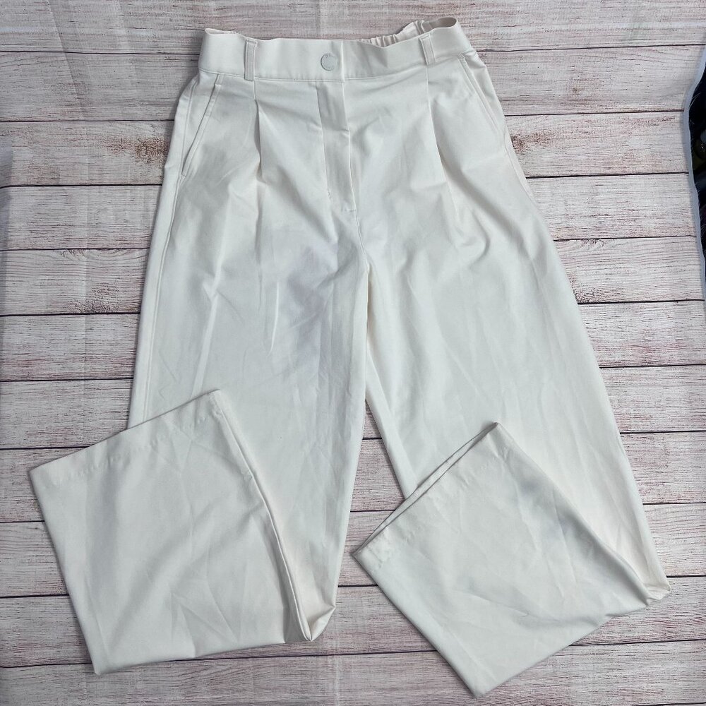 NWT Wilson Staff‎ Union Pant Size S Cream/White Wide Leg High Waist Tennis Golf
